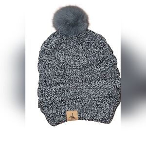 New Lorome Women's One Size Pom Pom Toboggan Winter Hat